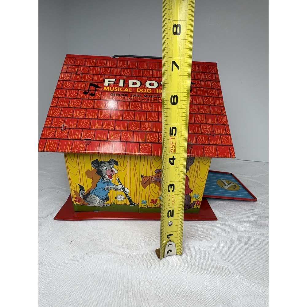 Fido's Musical Dog House Metal Toy Ohio Art Co. w/ Swiss Music Unit Vintage READ - Picture 14 of 16